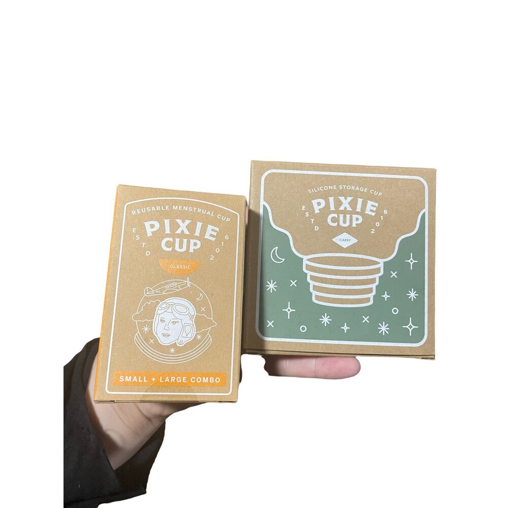 Pixie Cup Size Large and Silicone Storage Cup